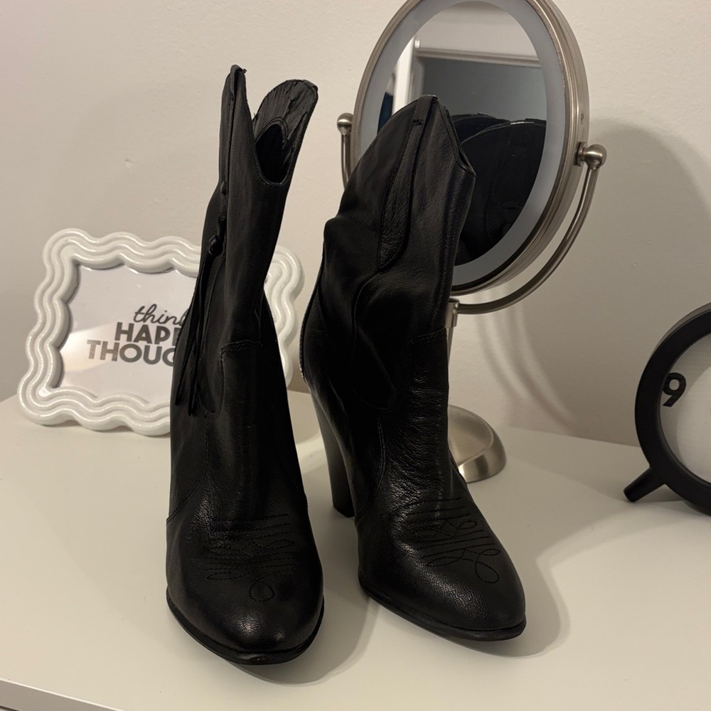 Dolce Vita Black Leather Women's Boots SZ 10